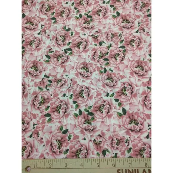1 yard Marco Fabiano Pink Roses Flower Forever Fashion Cotton Quilt Fabric - Picture 2 of 2